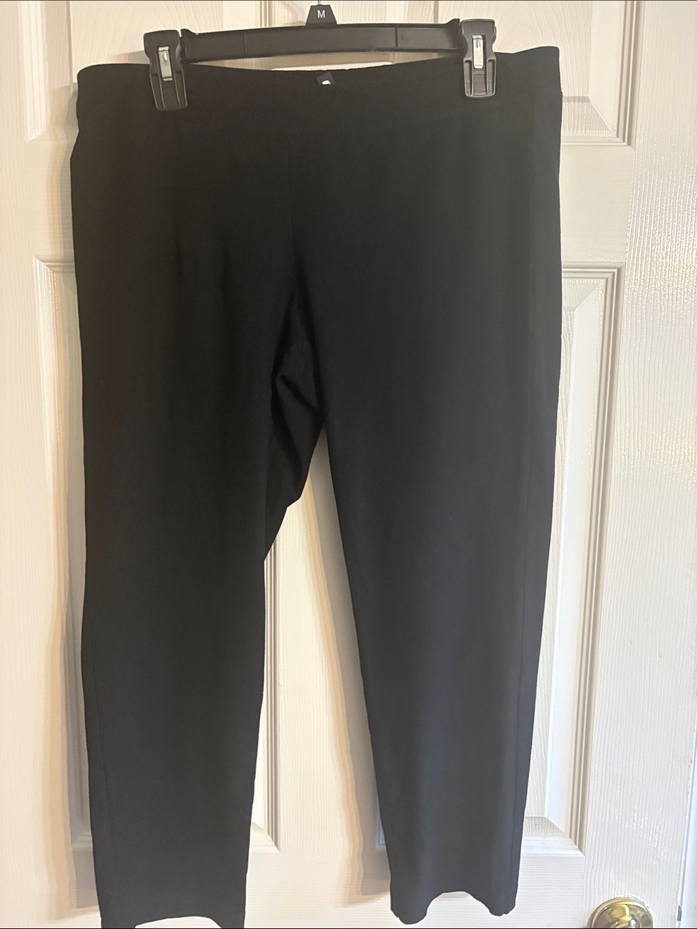 Eileen Fisher Black Cropped Ponte Stretch Pants